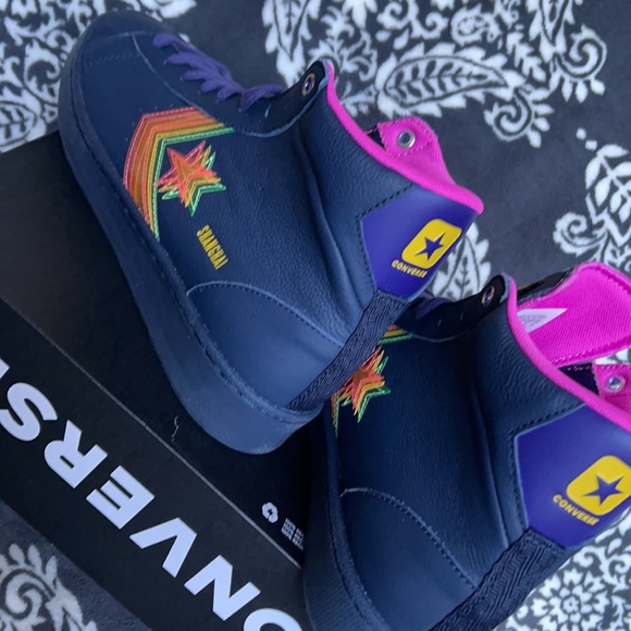 Converse Pro Leather Hi Obsidian/Hyper Magenta MEN`S - Picture 15 of 16